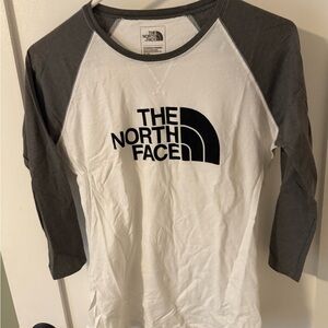 The North Face Black and White Raglan Tee